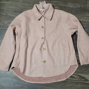 Mystree Rose Pink Everyday Jacket Size M Button Down W Pockets New